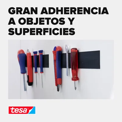 tesa 55229-00000-02 Cinta de cierre extrafuerte negra 1m x 50mm – foto 3
