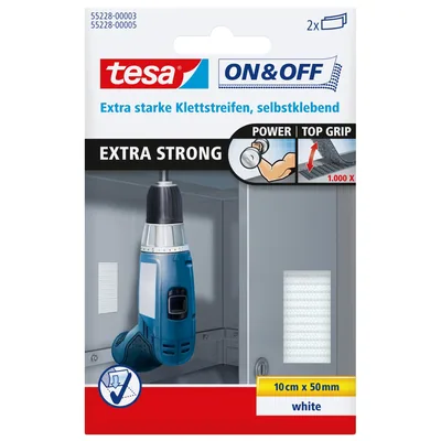Tesa 55228-00003-01 Tiras de cierre Extrafuerte 10cm (pack de 2)