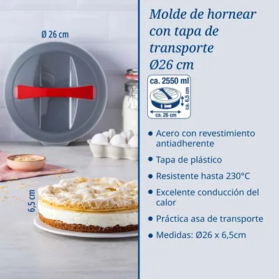 Dr. Oetker Bake&Go molde de horno redondo desmontable 26 cm – foto 7