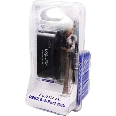 LogiLink UA0085 Hub 4 puertos USB 2.0 con fuente de alimentación negro – foto 3