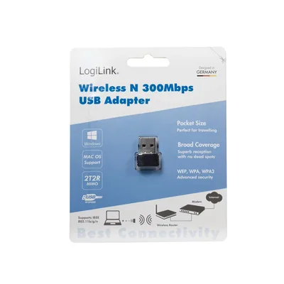 LogiLink WL0086B Adaptador USB WLAN 300 Mbit/s negro – foto 5