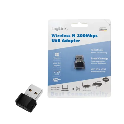 LogiLink WL0086B Adaptador USB WLAN 300 Mbit/s negro – foto 6
