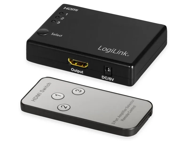 LogiLink Conmutador HDMI de 3 puertos 1080p/60Hz