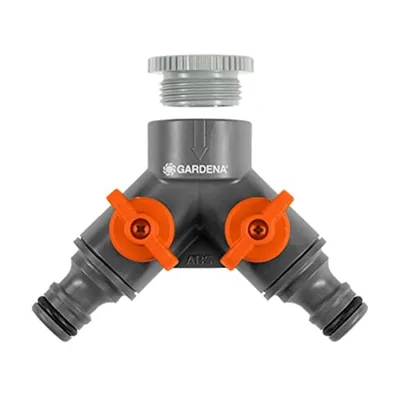Gardena Distribuidor doble para grifos 20/27 y 26/34, 2 salidas