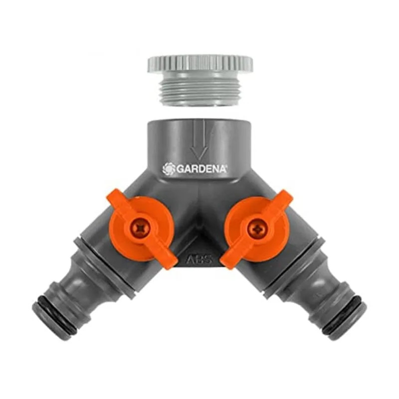 Gardena Distribuidor doble para grifos 20/27 y 26/34, 2 salidas