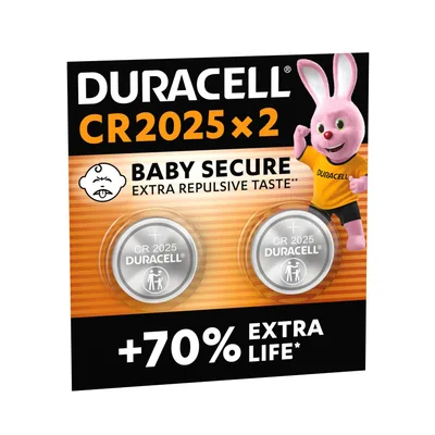 Duracell 2025 2 pilas de botón de litio 3V CR2025 (pack de 10)