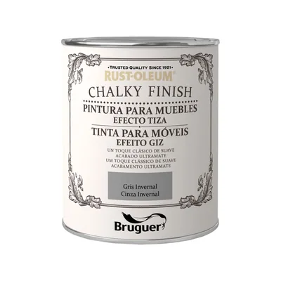 Rust-Oleum Chalky Finish pintura para muebles Gris Invernal 750 ml