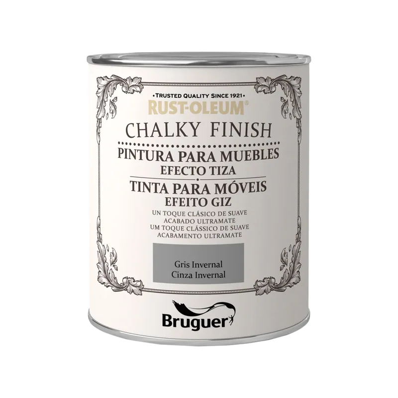 Bruguer Rust-Oleum Chalky Finish pintura para muebles Gris Invernal 750 ml - 1 unidad