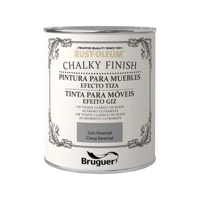 Bruguer Rust-Oleum Chalky Finish pintura para muebles Gris Invernal 750 ml - 1 unidad – foto 4
