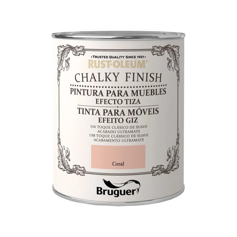 Rust-Oleum Bruguer Chalky Finish pintura para muebles coral 0,75 L