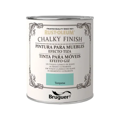 Rust-Oleum Bruguer Chalky Finish pintura para muebles turquesa 750 ml