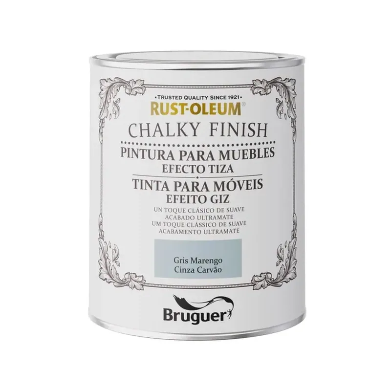 Bruguer Rust-oleum chalky finish muebles gris marengo 0,750l 5733887