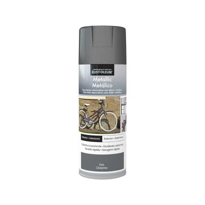 Rust-Oleum Metallic pintura spray acabado metálico gris 400 ml