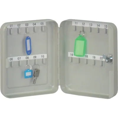 Q-Connect Armario para llaves capacidad 20 llaves gris – foto 3