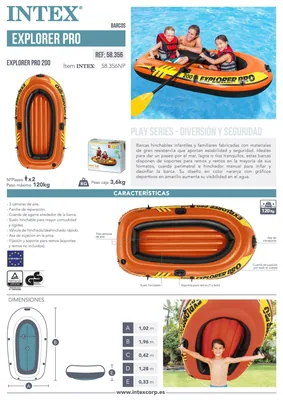 Intex 58356 Barco hinchable Explorer Pro200 196x102x33 cm – foto 6