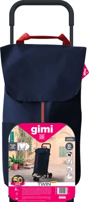 Gimi Twin Urban Carro de la compra azul 50 litros – foto 1