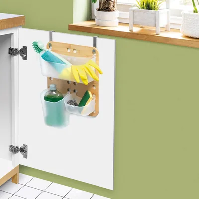 Domopak Living Organizador de baño colgante bambú 36,5x28x10 cm – foto 4