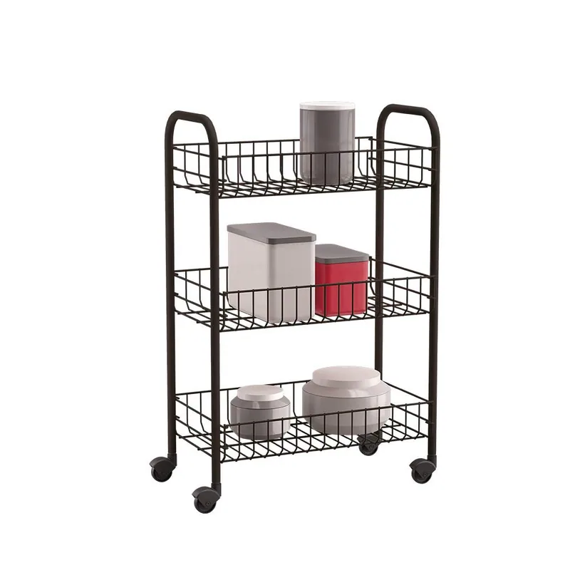 Metaltex Siena black Carro Multiuso. Incluye Ruedas. Color Negro. 63x41x23 cm - 1 unidad