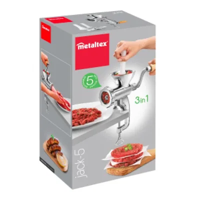 Metaltex 251721010 Picadora de carne y verduras con accesorios de aluminio – foto 2