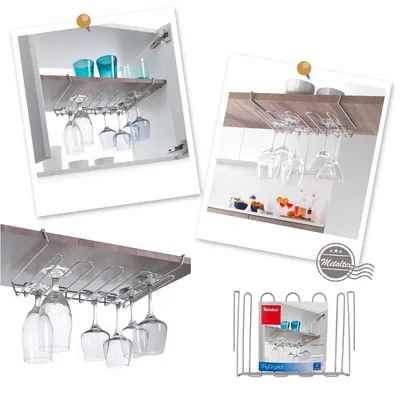 Metaltex 77269 Colgador estante para copas de metal 38x26x6 cm – foto 5