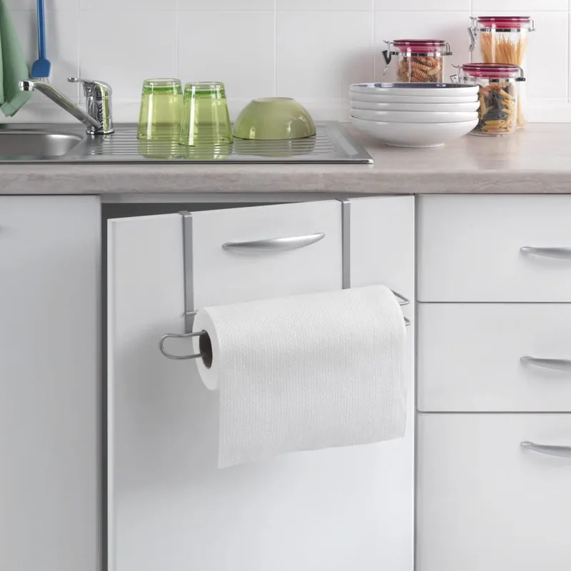 Metaltex Easyroll colgador de rollo de cocina acabado Polytherm gris