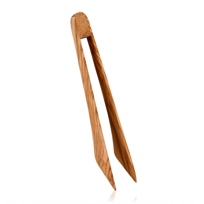 Metaltex 75580 Pinza para servir de madera de olivo y acero inoxidable
