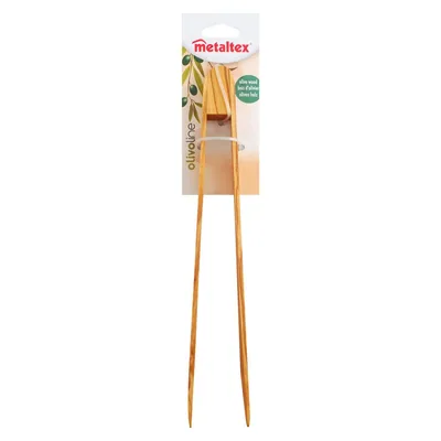 Metaltex 75580 Pinza para servir de madera de olivo y acero inoxidable – foto 2