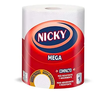 Nicky Papel de cocina Mega 1=4 blanco (pack de 10)