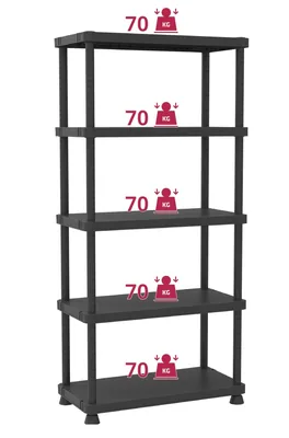 Terry Scaffale 9045/5C Estantería modular 5 estantes 90x45x187,5 cm – foto 5