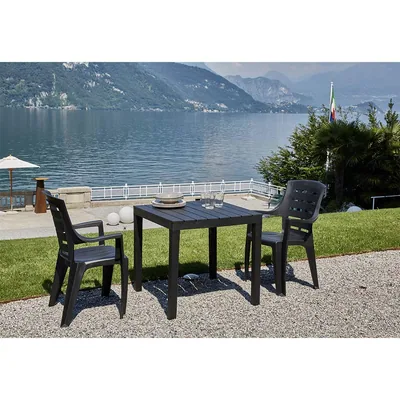 ipae progarden Sillón apilable negro 60,5x54x82cm – foto 2