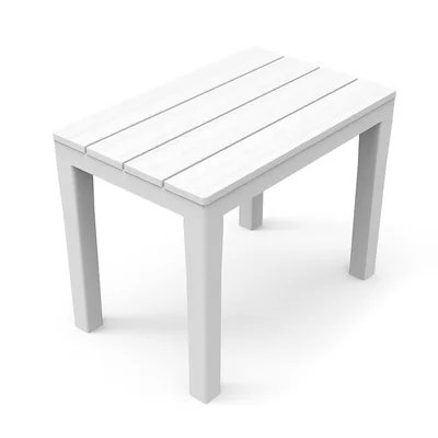 Ipae Progarden Banqueta para exterior blanco 38,5x60x45cm