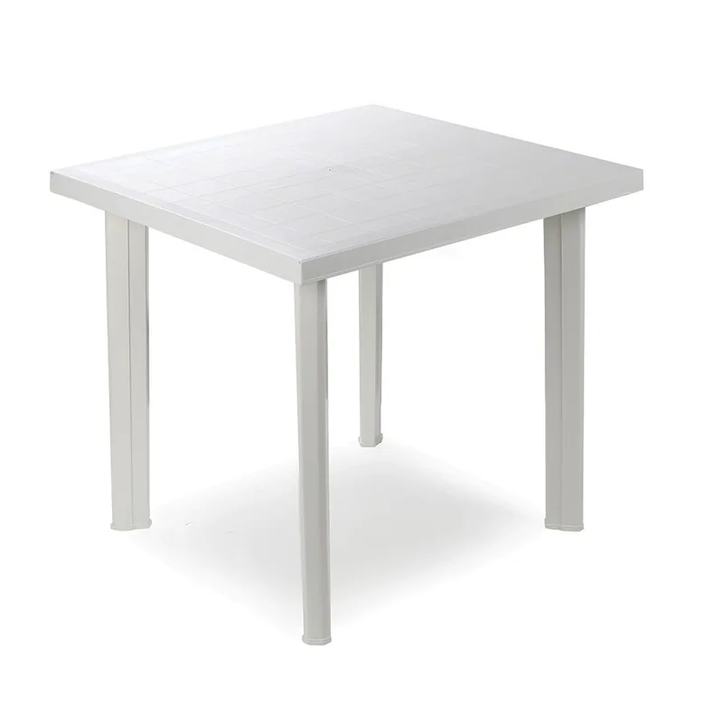 ipae progarden Mesa cuadrada blanca 80x75x72cm