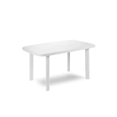 PRO Garden 9694329 Mesa modular ovalada blanco 137x85x72 cm