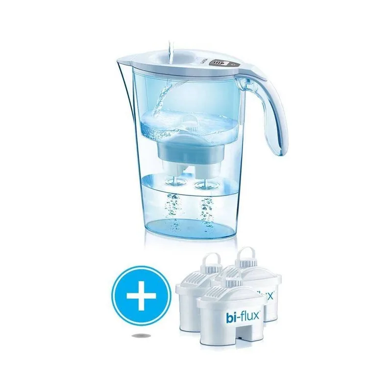 Laica Jarra filtrante Stream Line 2.3L blanca + 3 filtros bi-flux