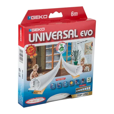 Geko Burlete adhesivo termoplastico puertas/ventanas blanco (pack de 2)
