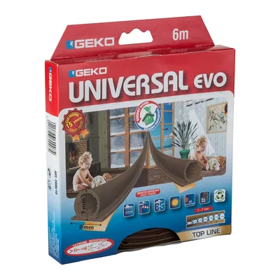Geko Burlete adhesivo termoplastico puertas/ventanas marron (pack de 2)
