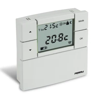Perry termostato digital 3V Zefiro 80x80 blanco
