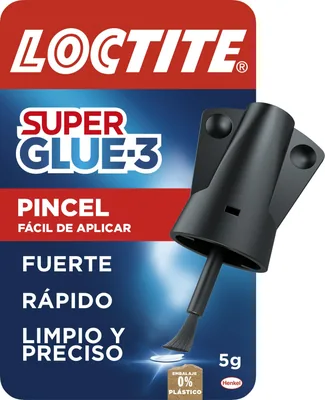 Loctite Super Glue-3 Pincel pegamento instantáneo transparente 5 g (pack de 3)