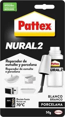 Pattex Nural 2 reparador de esmalte y porcelana blanco 50 g (pack de 2)