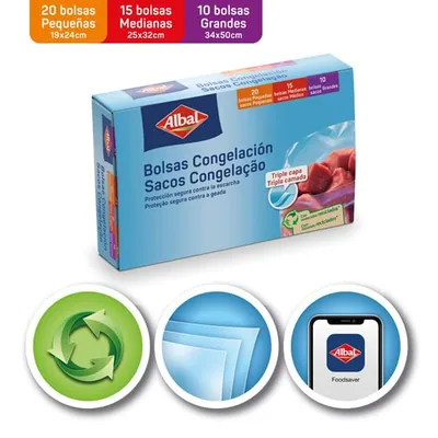 Albal Bolsas Congelación Surtida 1 8 Litros - pack de 3 unidades – foto 4