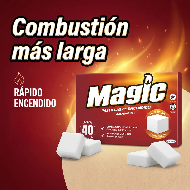 Magic Carbon Magic Encendedor Barbacoa - pack de 6 unidades