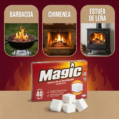 Magic Carbon Magic Encendedor Barbacoa - pack de 6 unidades – foto 2