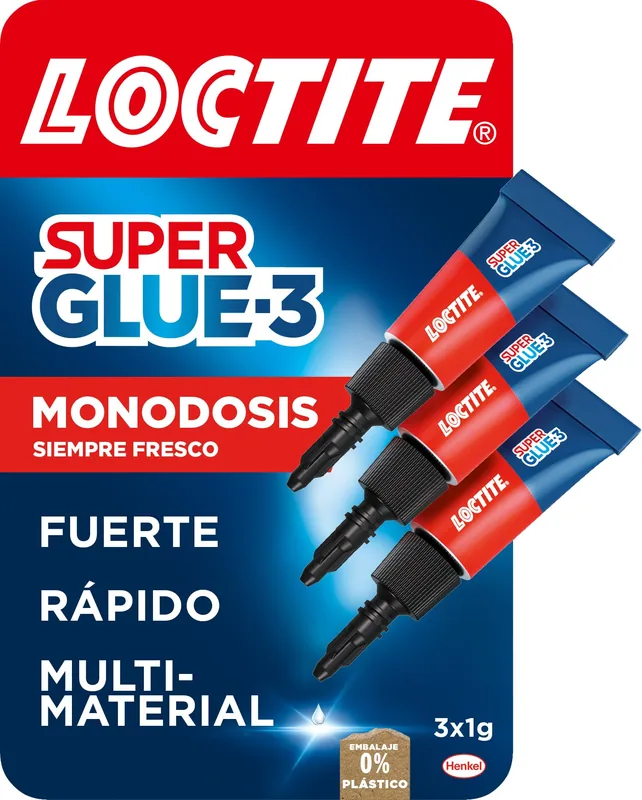 Loctite Super Glue-3 Monodosis pegamento instantáneo transparente 1 g