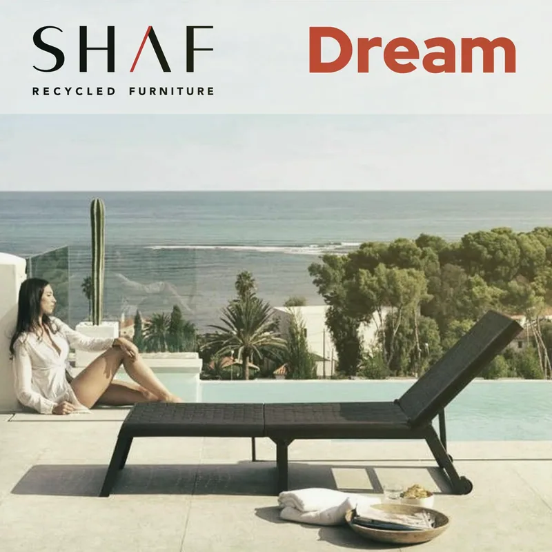 Shaf Dream tumbona 199x58x42 cm marrón