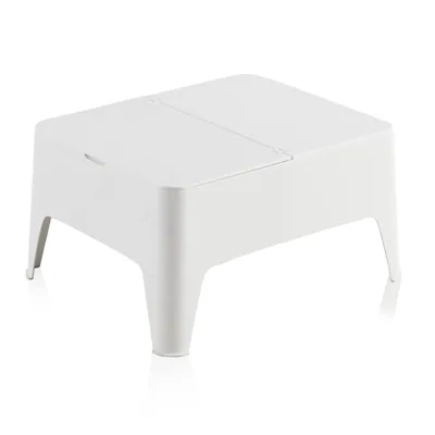 SP Berner Mesa auxiliar Alaska con cajón 58x48x30 cm blanca – Mobiliario y climatización