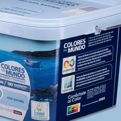 Bruguer Colores del Mundo Mediterráneo azul natural 4 l – foto 4