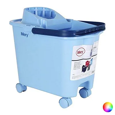 Mery Cubo fregona con ruedas giratorias azul celeste 14 litros – foto 3