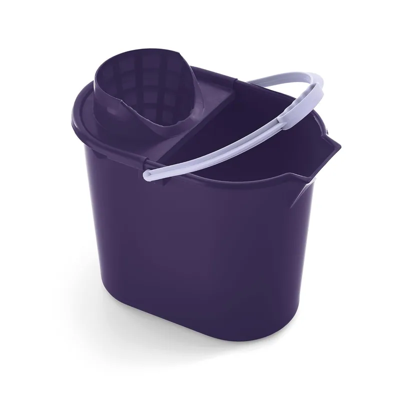 Mery Cubo ovalado con escurridor para fregar 12 litros morado y lila
