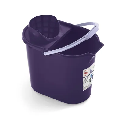 Mery Cubo ovalado con escurridor para fregar 12 litros morado y lila – foto 2