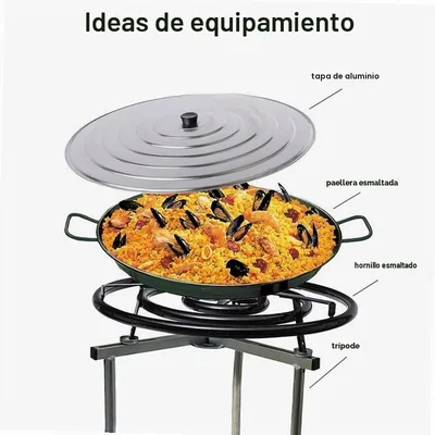 Vaello Campos Paellera tradicional acero esmaltado Ø46 cm 12 personas – foto 6